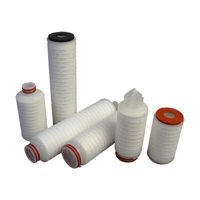 28mm ID PTFE PP Pleated Filter Cartridge Dengan 226222 Flat / Fin